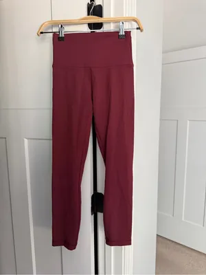 Lululemon Wunder Train High-Rise Crop 23" Mulled Wine Red thumbnail 2