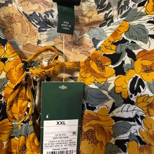 wild fable Mustard Floral Tie-Front Long Sleeve Top thumbnail 2
