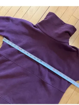 Athleta Cozy Karma Funnel Neck Sweatshirt in Plum Purple Size XS thumbnail 8