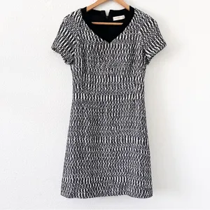 Tory Burch Marbled Tweed Preppy Academia V-Neck Mini Dress thumbnail 3