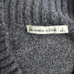 Abercrombie & Fitch Charcoal Gray V Neck Long‎ Sleeve Sweater Dress Size Large thumbnail 3