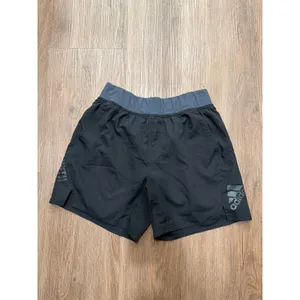 Adidas Women Black Grey‎ Athletic Training Shorts Three Stripes Graphic Small thumbnail 2