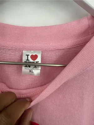 American Vintage Vintage Y2K I Love New York Pink Sweatshirt Size XL Streetwear Baggy thumbnail 5