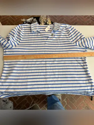 Talbots Breton Stripe Collar Sweatshirt‎ Nautical Preppy Coastal Resortwear 3X thumbnail 6