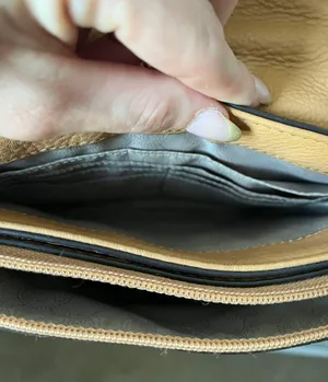 Michael Kors Tan Leather MK Crossbody Purse thumbnail 4
