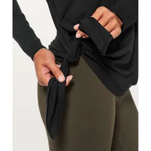 Lululemon To The Point Long Sleeve Top Womens Size‎ 4 Black thumbnail 2