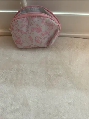 Pink Floral Cosmetic Pouch thumbnail 4