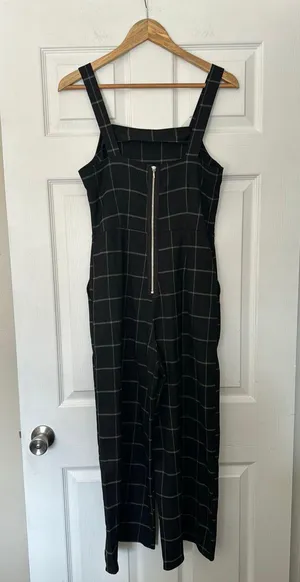 Black And White Windowpane Jumpsuit thumbnail 2