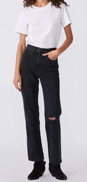 SLVRLAKE Denim London Black Straight Leg Jeans 26 thumbnail 1