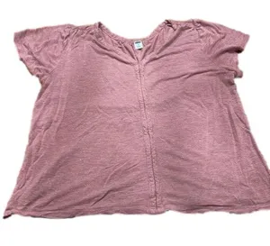 OLD navy mauve color size medium tshirt with sparkles good condition thumbnail 1
