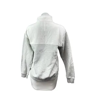 Aritzia TNA Gray White 1/4 Zip Colorblock Long Sleeve Sweater Sweatshirt Top S thumbnail 4