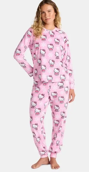 Hello Kitty Pink Pajama Set for Kids thumbnail 1