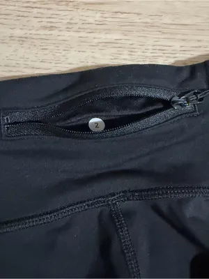 lululemon athletica Black Capri Leggings with Ruched Side thumbnail 4