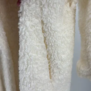 Scoop NYC Women's Cozy Cream Teddy coat Sherpa mid calf L new shawl collar thumbnail 11