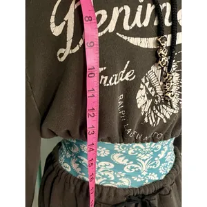 Denim & Supply Ralph Lauren Reworked Crop Hoodie Skirt Set Charcoal Gray L thumbnail 10