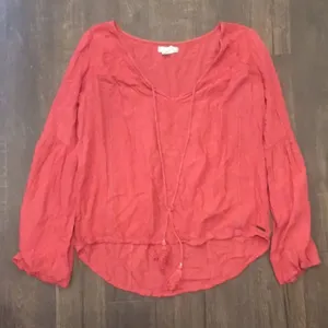 Billabong Hi-low boho flowy embroidered peasant blouse thumbnail 1