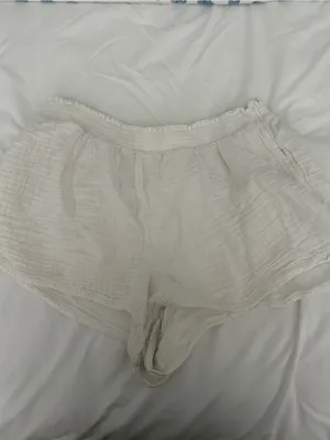 Aerie Gauzy High Waisted Short Size XL in White thumbnail 2