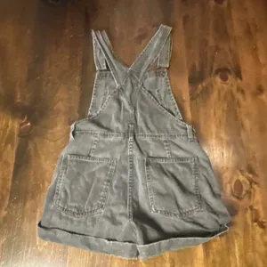 Free The People Ziggy Shortall XS‎ Black Wash Denim Overalls Distressed Grunge thumbnail 5