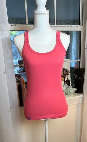 Ralph Lauren Coral Pink Tank Top size medium. thumbnail 1