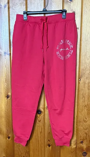 PINK Victoria's Secret pink lounge Sweatpants joggers size large NWT new era thumbnail 1