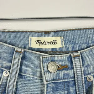 Madewell Classic‎ Straight Jeans Size 25 Blue Distressed High Rise Rigid Denim thumbnail 8