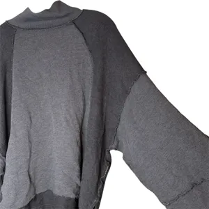 American Eagle Distressed Colorblock Raw Hem Oversized Sweatshirt Grunge Size XL thumbnail 2
