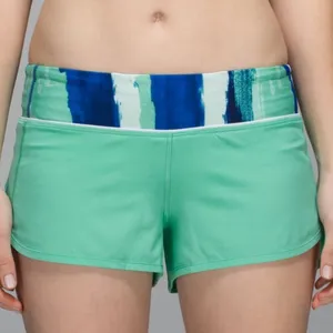 Lululemon Speed‎ Short 4-Way Stretch Menthol / Brush Strokes Harbor Blue 2 thumbnail 1