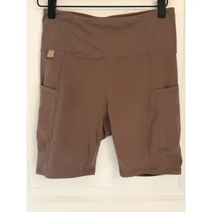 Halara Brown High Waisted Biker Shorts with Pockets Womens Size Medium NWT OG5UC thumbnail 3