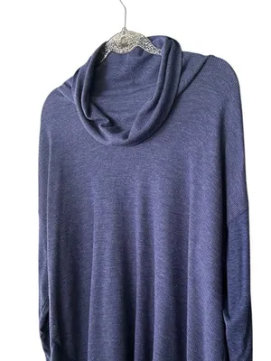 Cuddle Duds Soft Thermal Stretch Draped Cowl Neck Hanky Hem Sweater -Size XL thumbnail 4