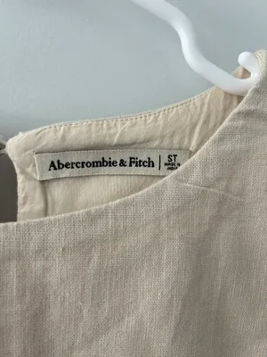 Abercrombie Linen Cream Dress thumbnail 4
