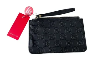 Rampage Black Embossed Logo Wristlet Wallet‎ Clutch Phone Holder MSRP $38 thumbnail 1