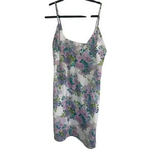✨For Love and Lemons White Purple Lavender Floral Mini Slip Sz Large Dress✨ thumbnail 2