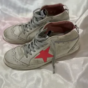 Golden Goose Mid Star Sneakers White Pink Patent Star Mid Top Size 7/37 Preppy thumbnail 3