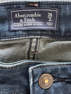 Abercrombie Harper Super Skinny Jeans Size 26 / 2R Dark Wash Stretch thumbnail 4