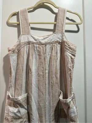 Anthropologie Maeve Tan Tonal Striped Cotton‎ Midi Sundress Size Small thumbnail 3