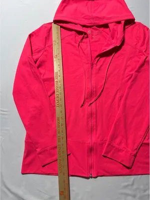 Bright Pink Grey's Anatomy Zip-Up Hoodie - Size Large, Comfy thumbnail 6