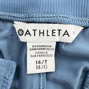 Athleta Nolita‎ Slim Tapered Crop Pants Light Blue Women 14 Pockets Relaxed Fit thumbnail 5