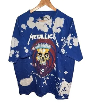 Metallica‎ Vintage Style In Vertigo You Will Be TyeDye ShortSleeve Shirt XL Blue thumbnail 1