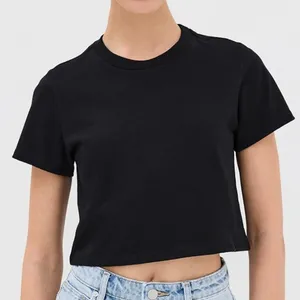 Reformation NWT Black Cropped‎ Classic Crew Neck Tee thumbnail 1