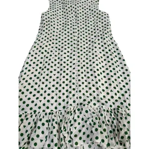 Handmade Green‎ Polka Dot Peter Pan Collar Sleeveless Mini Dress Cottagecore thumbnail 7