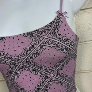 PacSun purple bandana print cropped cami top size XS thumbnail 3