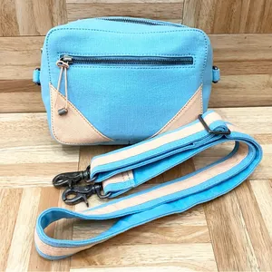Free People We The Free Blue Canvas Convertible Crossbody Bag thumbnail 2