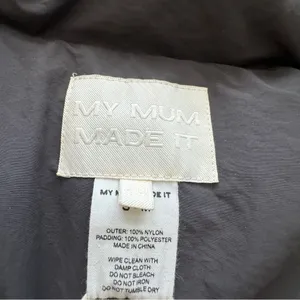 MY MUM MADE IT Bubble Open Puffer cropped gray Jacket Size S-M thumbnail 4
