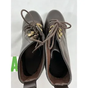 Womans New Lace Up Chunky Platform Ankle Boots Size 8 Brown Lug Heel thumbnail 5