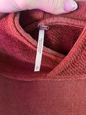 Free People Hoodie Burgendy thumbnail 2