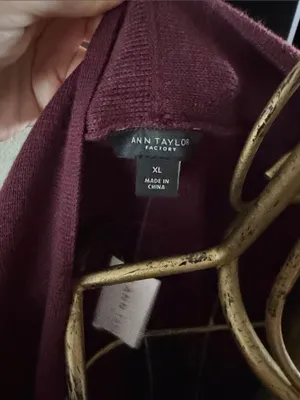 Ann Taylor Plum Purple Open Front Longline Blazer Cardigan XL thumbnail 5