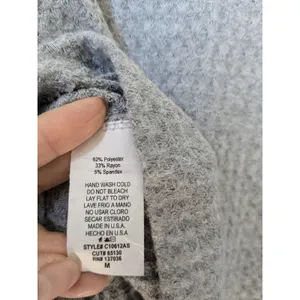 Altar'd State Women's V Neck Sweater Balloon Sleeves Gray Size M Pullover thumbnail 5