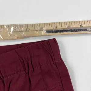 Madewell Pants Womens M Red Twill Relaxed Jogger Elastic Waist Cuffed Pockets thumbnail 8