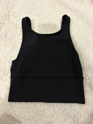 lululemon athletica Black Ribbed V-Neck Tank Bodysuit thumbnail 3