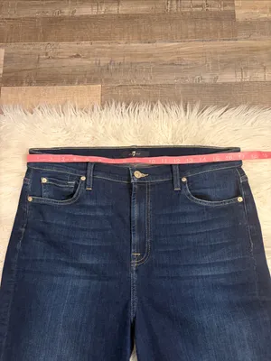 7 For All Mankind Cropped Alexa high rise straight relaxed stretch jeans 32 thumbnail 6